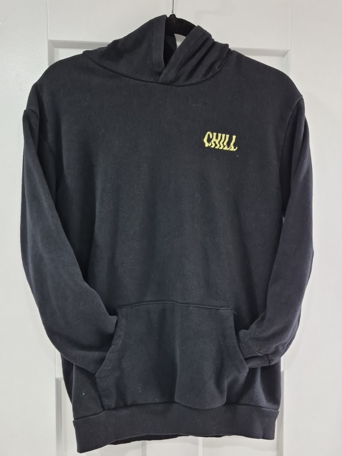 Art Class Black Hoodie With Yellow Chill Logo
